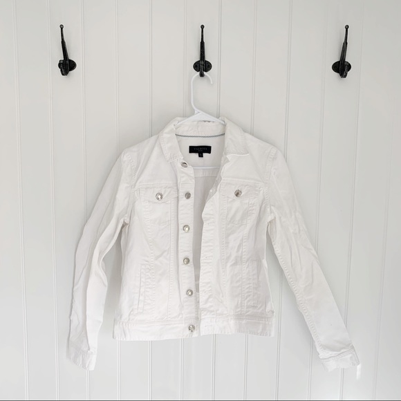 talbots white jean jacket